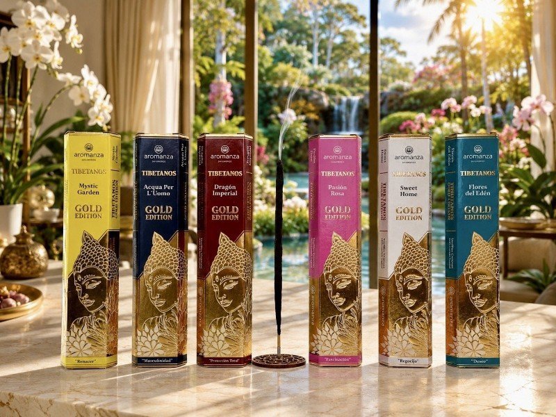 SAHUMERIOS TIBETANOS GOLD EDITION X 5 VARILLAS